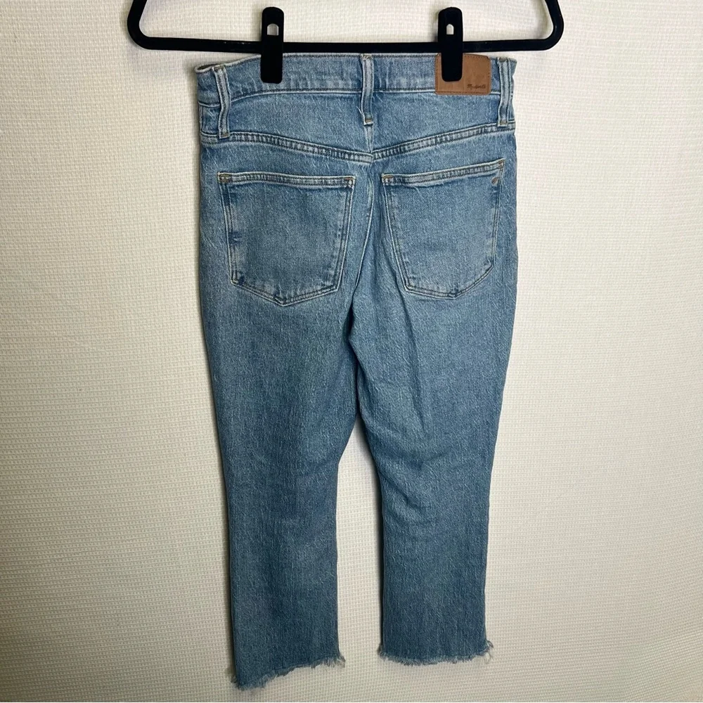 Madewell | Blue Ankle Cropped Jeans‎ with Frayed Hem 25 Boyfriend